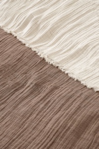 Cuvertura pentru Pat Dublu Model Muslin Brown - Img 2