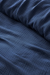 Cuvertura pentru Pat Dublu Model Muslin Navy Blue (220 x 250) - Img 2