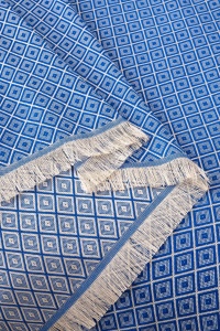 Cuvertura Pled pentru pat dublu Model Diamonds Blue - Img 2