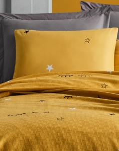 Cuvertura Pled pentru pat dublu Model Dide 023861 Yellow - Img 2