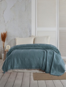 Cuvertura Pled pentru pat dublu Model Sirius Blue