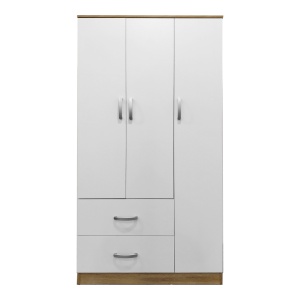 Dulap haine Lego, stejar sonoma/alb, 90x42x180 cm - Img 4