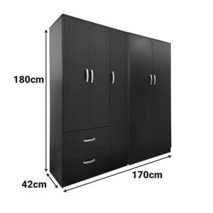 Dulap haine Lego V6, wenge, 170x42x180 cm - Img 4