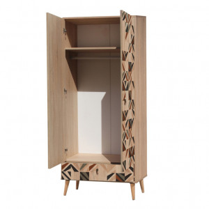 Dulap haine Model City, Multicolor, 80x45x190 cm - Img 3