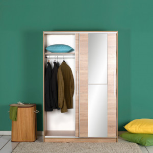 Dulap haine Model SWD-512-SN-2, Stejar sonoma, 120x40x187 cm - Img 4