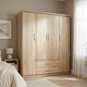 Dulap haine Olympus, stejar sonoma, 159x57x183 cm - Img 2