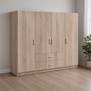 Dulap haine Royal, stejar sonoma, 200x58x177 cm - Img 3