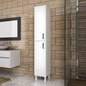 Dulap multifunctional Model M1, Alb, 33.3x35.8x191 cm - Img 2