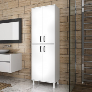 Dulap multifunctional Model M4-1103, Alb, 62.6x35.8x191 cm - Img 2