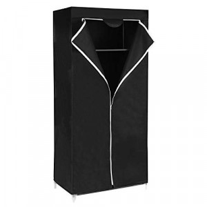 Dulap pentru haine, Songmics, Negru, 75x45x160 cm - Img 2
