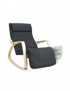 Fotoliu balansoar, Songmics, Gri, LYY10G, 150 Kg, 67 x 115 x 91 cm - Img 5
