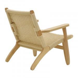 Fotoliu Chiara lemn de fag culoare lemn natural - scaun franghie culoare lemn naturala 70x68x75cm - Img 2