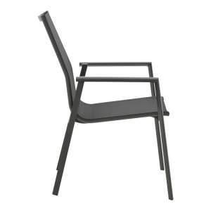 Fotoliu de Gradina Model Dashiell, Negru, 71x58x94 cm - Img 3