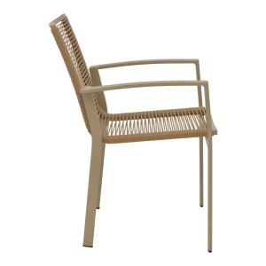 Fotoliu de Gradina Model Jonian, Natural/Champagne, 57x63x83 cm - Img 3