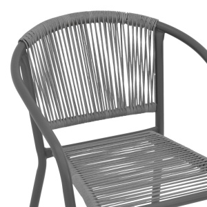 Fotoliu de Gradina Model Lindaria, Gri inchis, 54x63x74 cm - Img 6