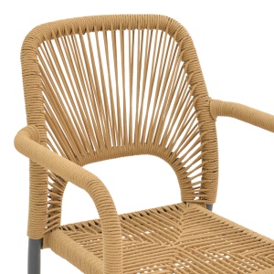 Fotoliu de Gradina Model Norture, Natural/Antracit, 57x63x82 cm - Img 6