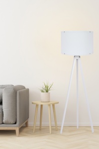 Lampadar 130 Alb 25x38x145 cm - Img 2