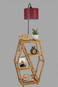 Lampadar Asos Yanık Lambader Silindir Hasir Bordo Abajurlu Rosu Bordo - Img 4