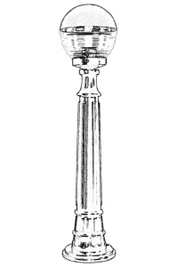 Lampadar de exterior M1B Negru 90x20 cm - Img 2