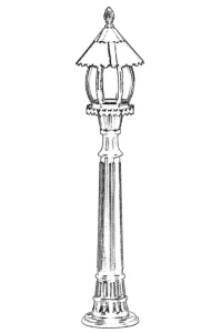 Lampadar de exterior M2B Negru 100x20 cm - Img 2