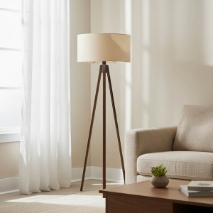 Lampadar PWL-1059, crem/nuc, Ø 38 × 140 cm - Img 2