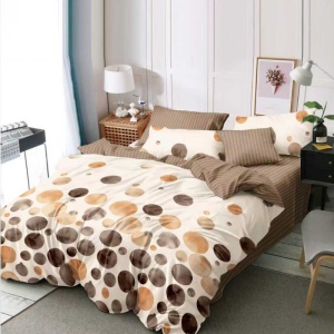 Lenjerie 6 Piese cu Elastic 180x200, Pebble