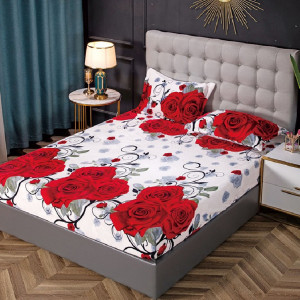 Lenjerie cu elastic 180x200 Rose (Cocolino) - Img 2