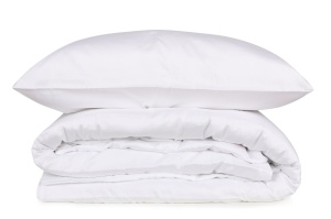 Lenjerie de pat dublu, Bumbac 100% Satinat Model Elegant White - Img 3