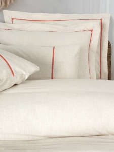 Lenjerie de pat dublu Model Banded Orange - Img 2