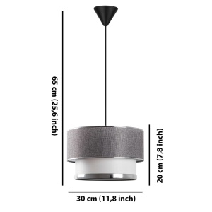 Lustra Cake Gri 30x30x65 cm - Img 5