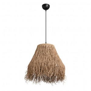 Lustra cu o singura lumina PWL-1126, E27 maro, 36.5x90 cm - Img 1