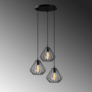 Lustra Diamond Negru 43x117 cm - Img 4