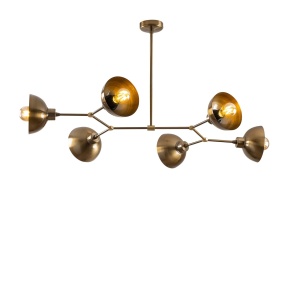 Lustra Dram Caramiziu 102x52x53 cm - Img 2