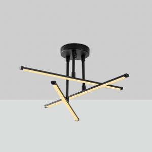 Lustra Ledflower Negru 51x51x26 cm - Img 5