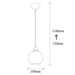 Lustra Smoked Gri 15x15x114 cm - Img 9