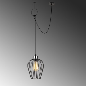 Lustra Tel Negru 80x20x130 cm - Img 4