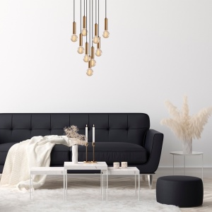 Lustra Tempo Caramiziu 50x50x136 cm - Img 1