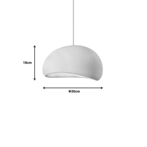 Lustră Zulcere, alb, 30x18 cm - Img 2