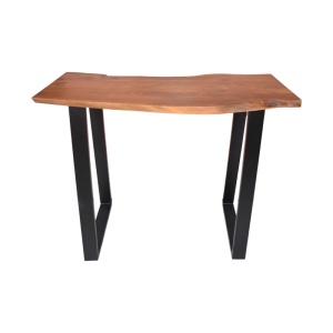 Masă bar Miles, nuc/negru, 120x53x97 cm - Img 2