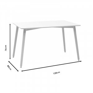 Masa Cuba MDF culoare sonoma - negru 120x80x76cm - Img 4