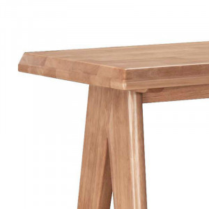 Masa de bar Winslow din lemn de arbore de cauciuc, culoarea nuc 120x45x100cm - Img 2