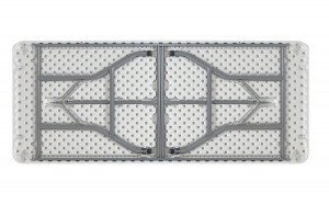 Masa de camping pliabila profesionala Aprilia - singura bucata gri deschis 183x76x74cm - Img 3
