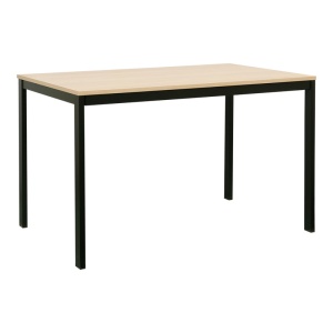 Masă extensibilă Extento, natur/negru, 120-180x74x75 cm