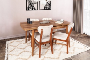 Masa Extensibila Model Samara, 130-160x80x79 cm, Nuc - Img 11