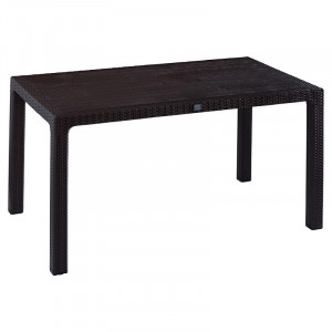 Masa exterior Explore cu protectie UV plastic culoare maro 150x90x73.5cm - Img 1