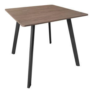 Masă Squaro, nuc/negru, 80x80x75 cm