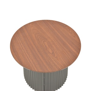 Măsuță de cafea Dovel, nuc/negru, 70x70x45 cm - Img 4
