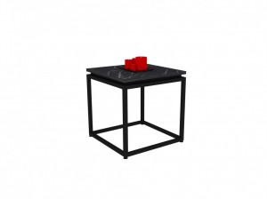 Masuta de Cafea Model Felicity, 45x45x45.5 cm, Negru - Img 2