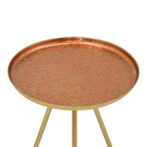 Masuta de Cafea Model Jacksie, Auriu/Bronz, D46x48 cm - Img 3