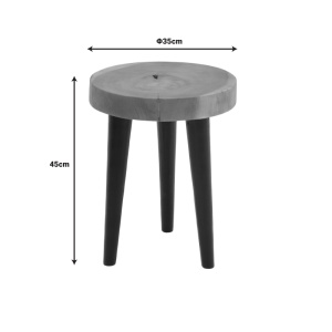Masuta de Cafea Model Labous, Natur, D35x45 cm - Img 3
